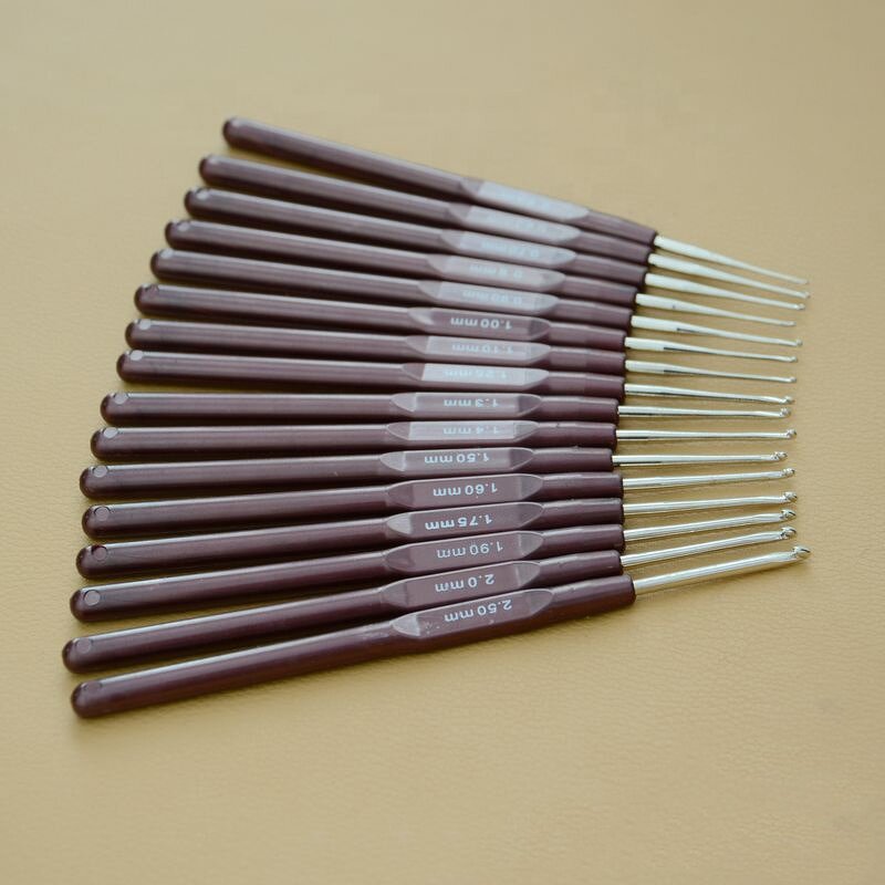 Crochet Hook Set Factory - 16pcs SKC Brown Fine Knitting Needles Set