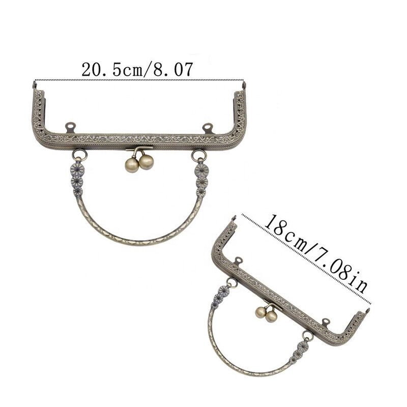 Purse Frame Factory - 18cm/20cm Hot Sale Kiss Clasp Lock Metal Frame