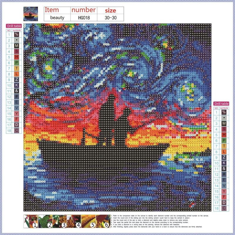 Diamond Painting Kits Factory - Cartoon Seascape DIY 5D Diamond Painting