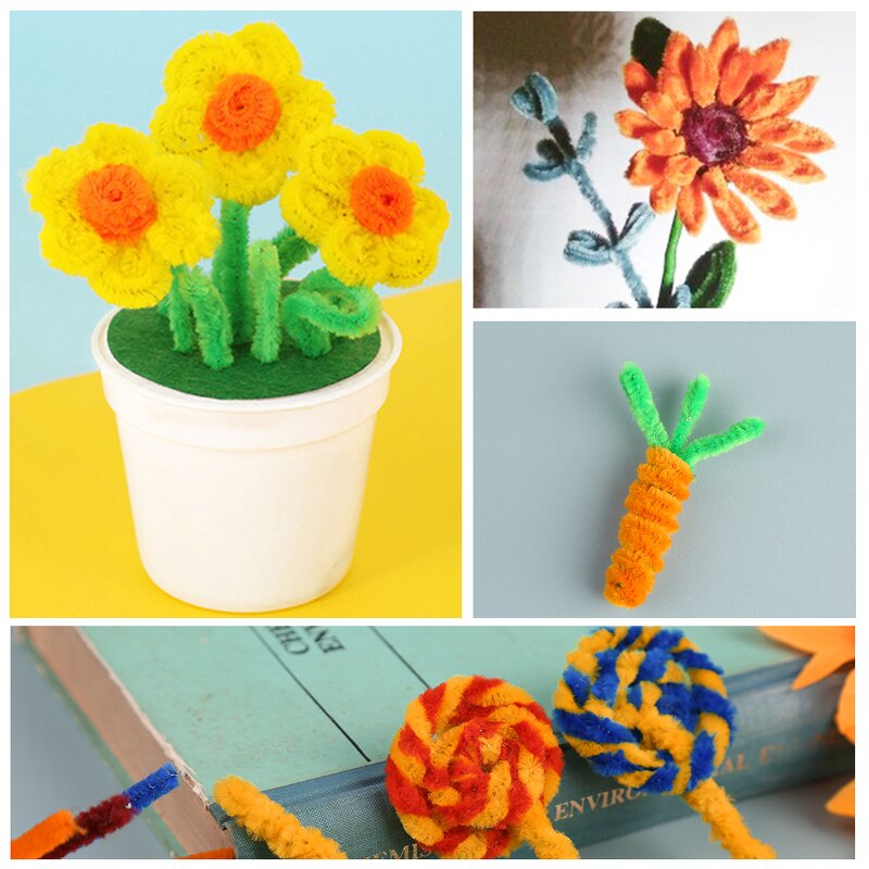 Pipe Cleaners Factory - DIY Arts Crafts Set Gold Chenille Stems