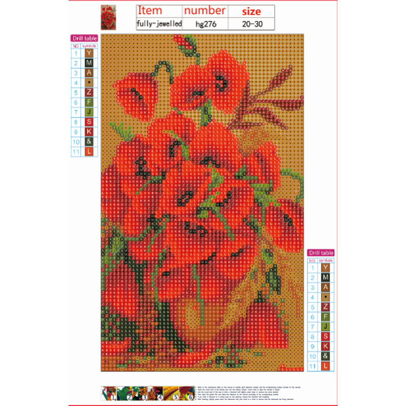 Diamond Painting Kits Factory - 20x30cm Flower Painting DIY 5D Kits