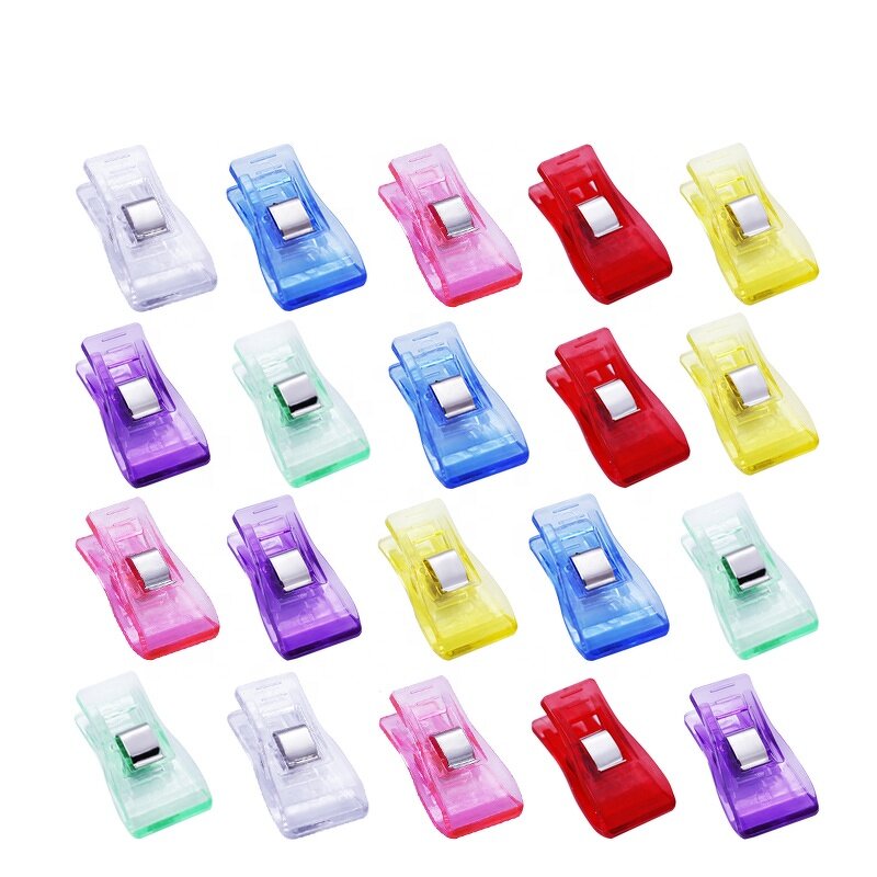Sewing Clips Factory - 100pcs Colorful Plastic Fabric Patchwork Clips