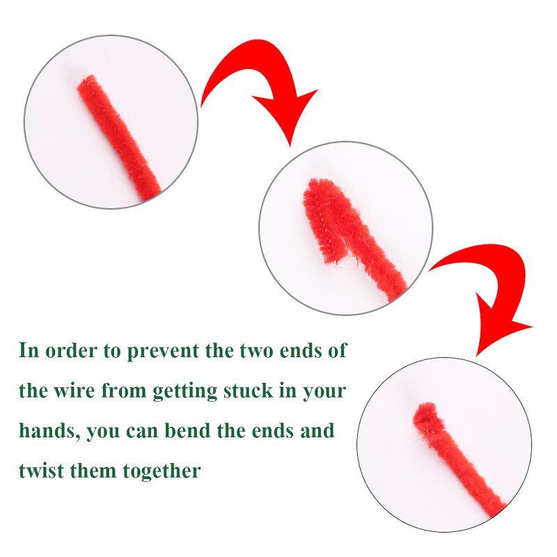 Pipe Cleaners Factory - DIY Christmas Red Green White Chenille Stems