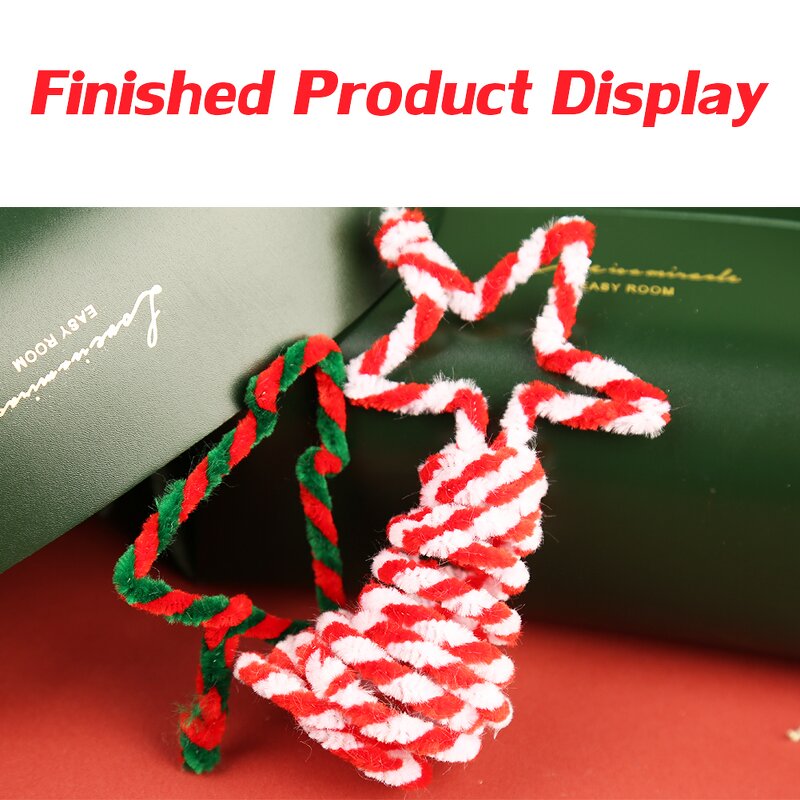 Pipe Cleaners Factory - New Arrival DIY Tree Christmas Red Pipe Cleaners