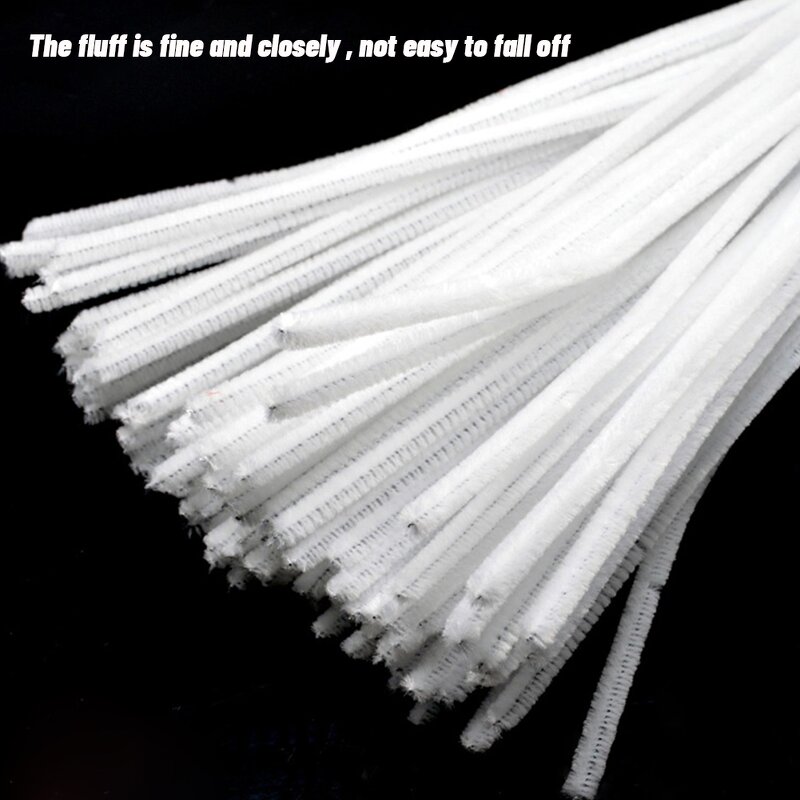 Pipe Cleaners Factory - Educational Chenille Stems White Pipe Cleaners