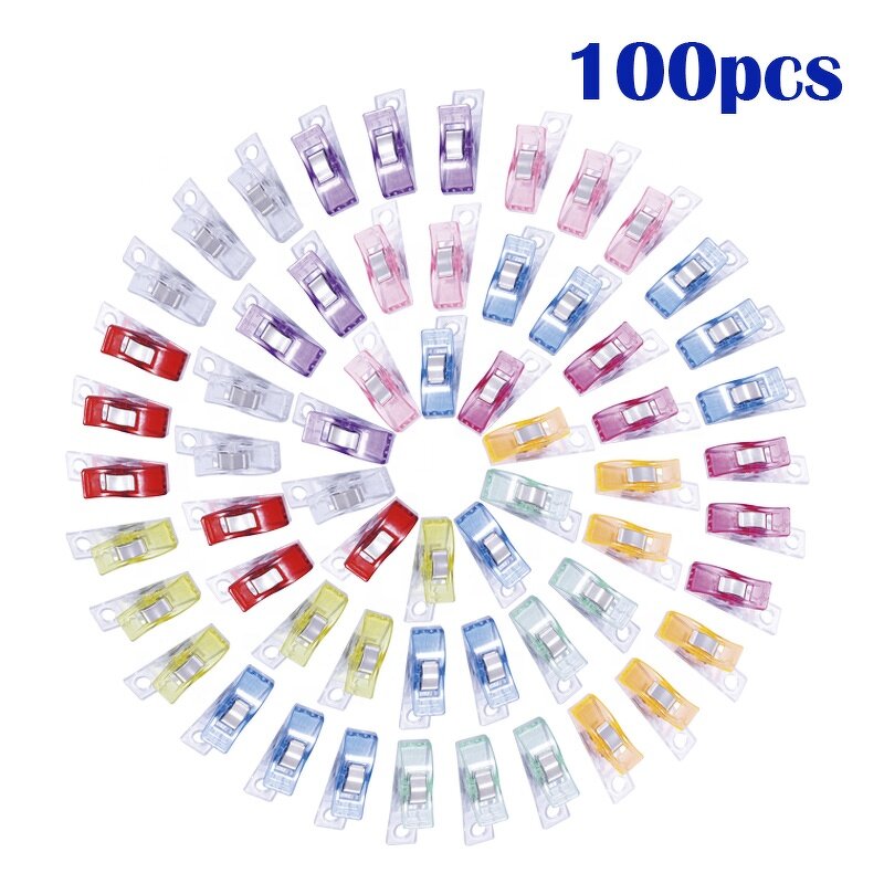 Sewing Clips Factory - Wholesale 100pcs Colorful Clip Fabric with Holes