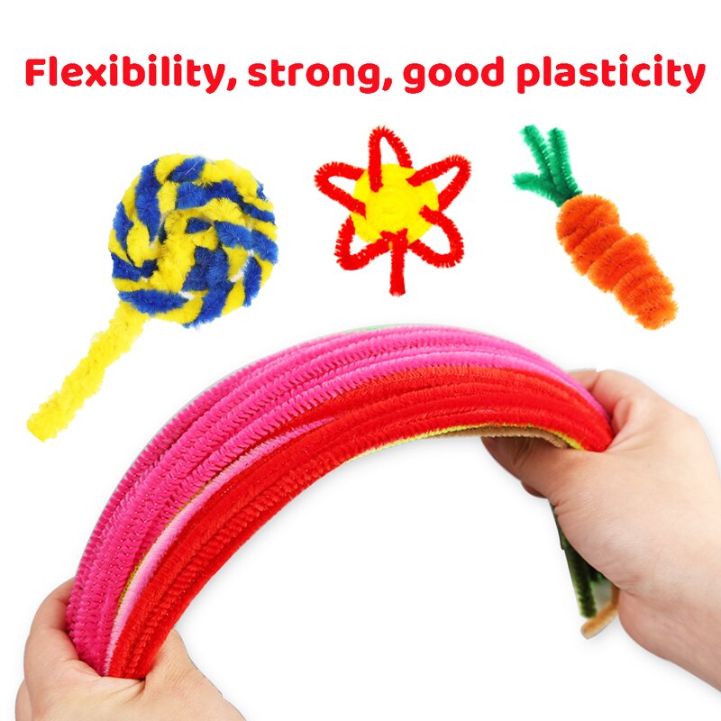 Pipe Cleaners Factory - Polyester Pastel Colors Pipe Cleaners for Crafts