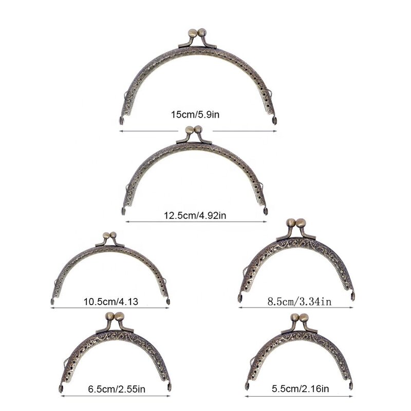 Purse Frame Factory - 6.5-15 cm Kiss Clasp Purse Metal Frame