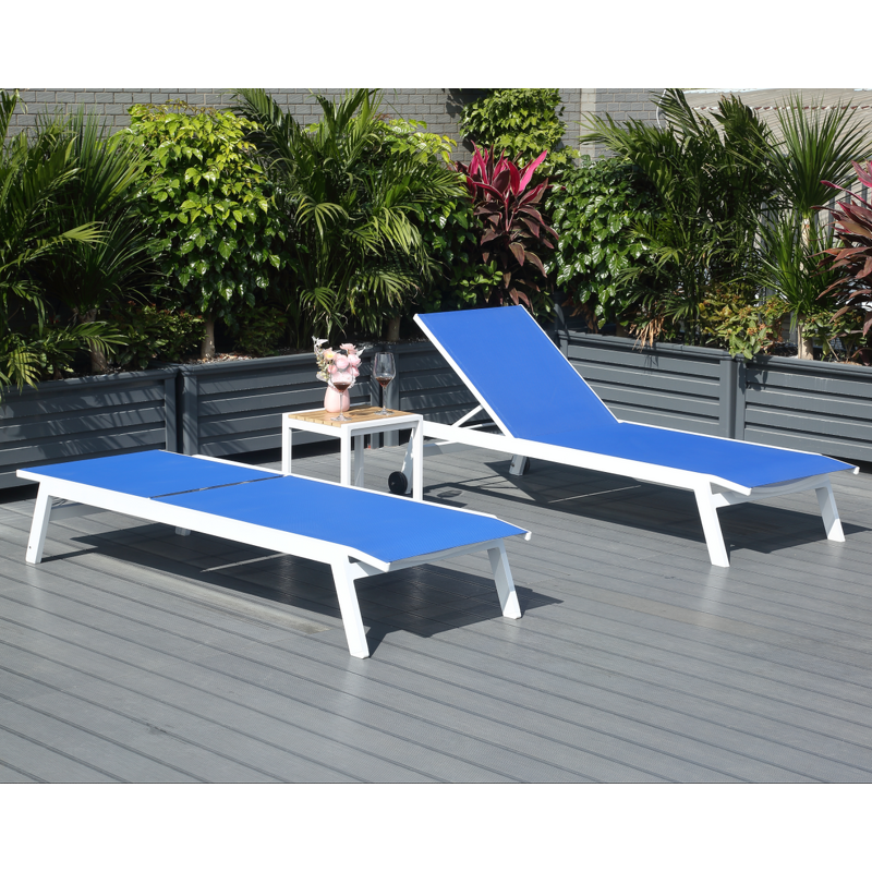 Outdoor Beach Sunbed Factory - Direct Mesh Aluminum Frame Lounger