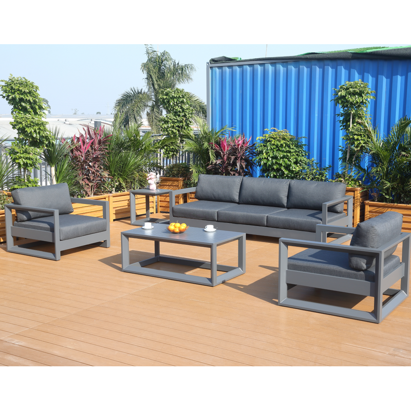 Outdoor Sofa Set Factory - Hot Sale Waterproof Aluminum Lounge Set