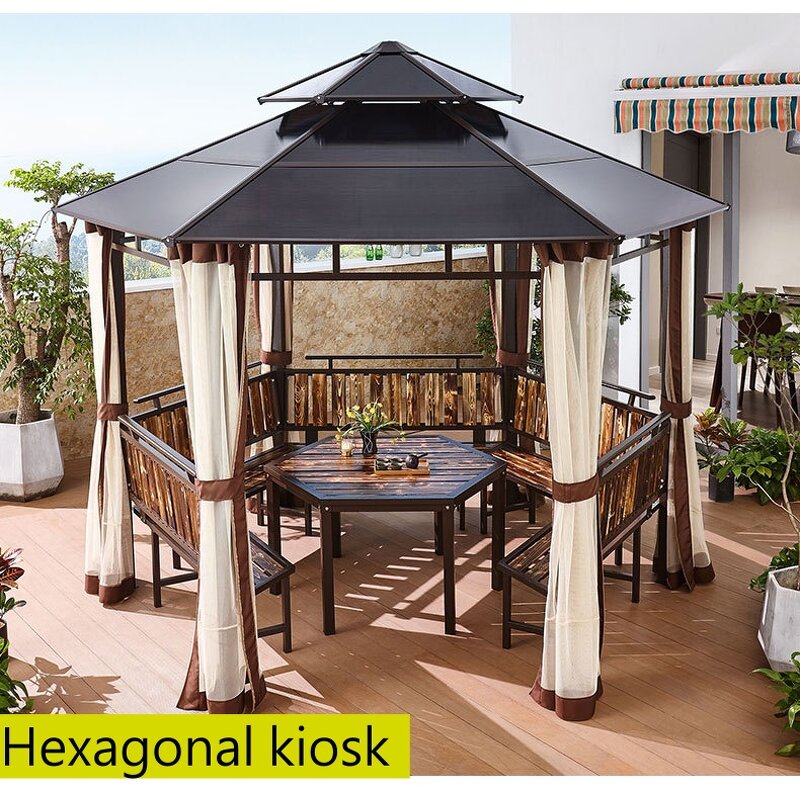 Outdoor Gazebo Factory - Heavy Duty Double Roof Sun Shade Canopy