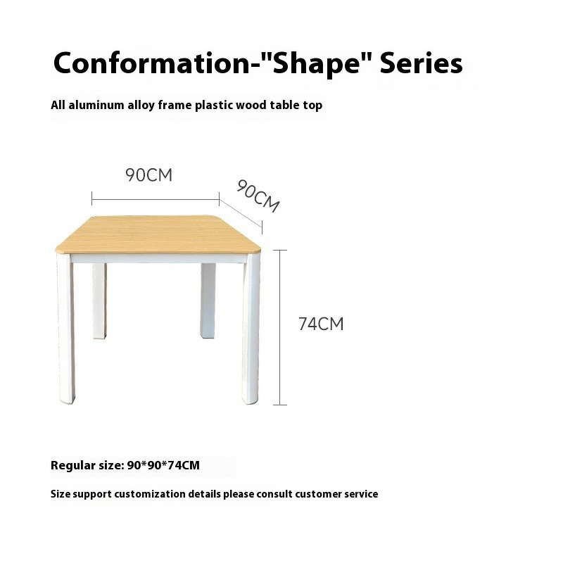 Outdoor Table Factory - Durable Plastic Wood Rectangular Table
