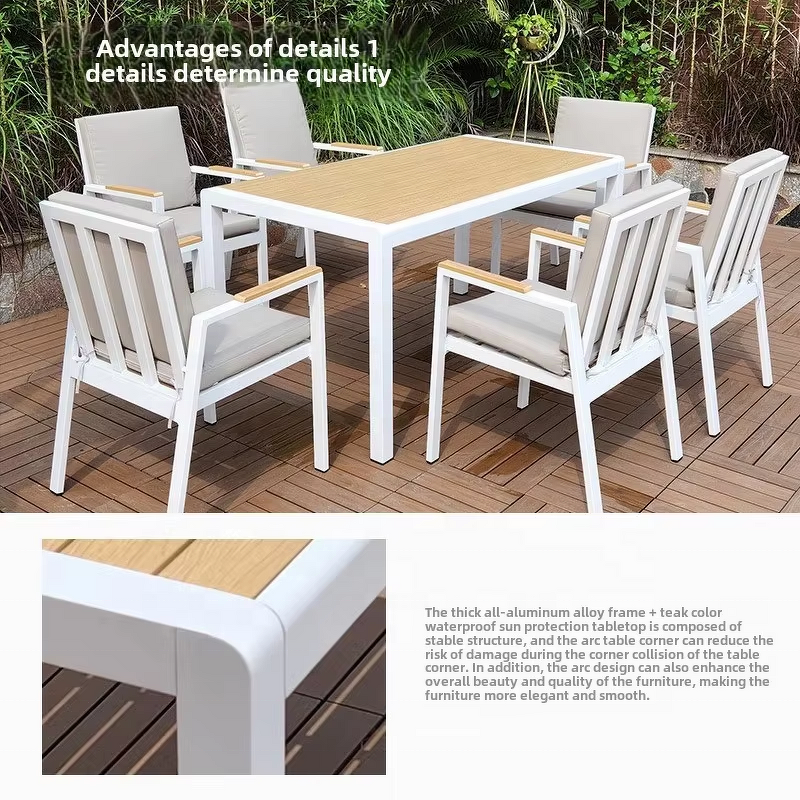 Outdoor Dining Set Manufacturer - Contemporary Aluminum Frame Set