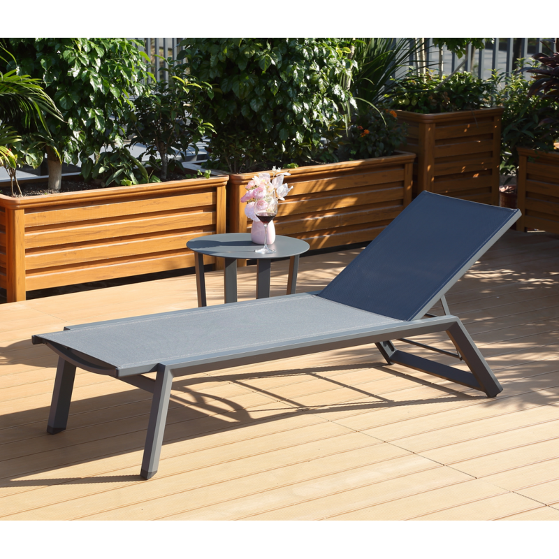 Outdoor Sun Bed Factory - Customized Aluminum Sling Adjustable Lounger