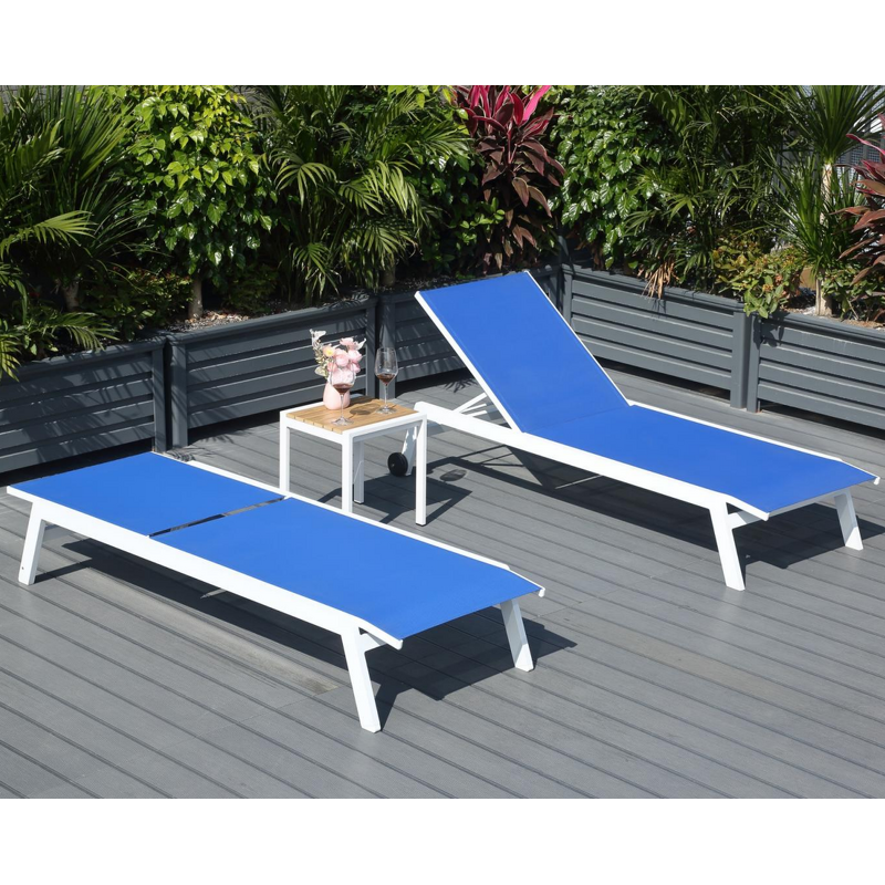Outdoor Beach Sunbed Factory - Direct Mesh Aluminum Frame Lounger