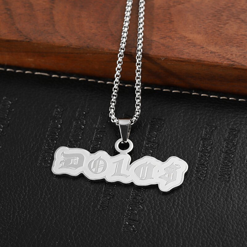 Necklace Manufacturer - Fashion Embossed Logo Name Necklace