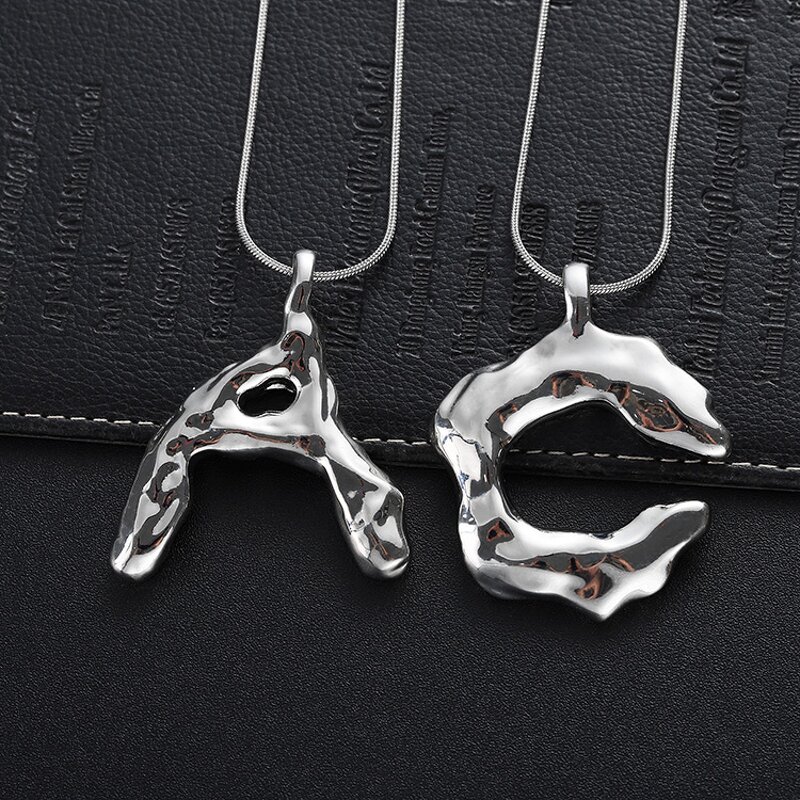 Necklace Manufacturer - Fashion Bubble Initial Letter Necklace