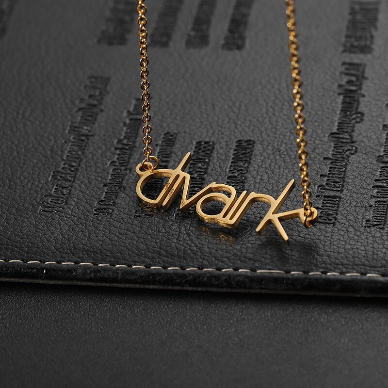 Necklace Manufacturer - Fashion Embossed Logo Name Necklace