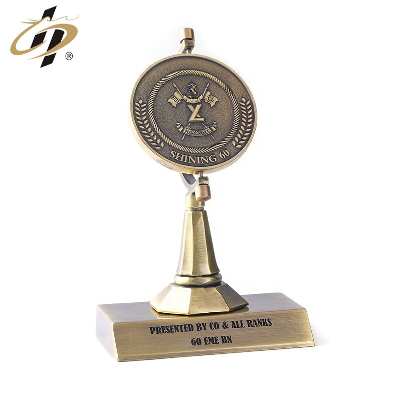 Trophy Manufacturer - New Design Antique Brass Rotate Trophy