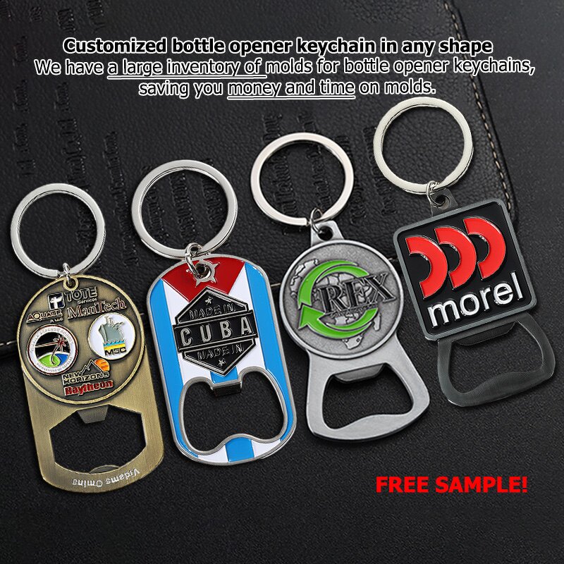 Bottle Opener Keychain Factory - No MOQ Enamel Keychain Opener