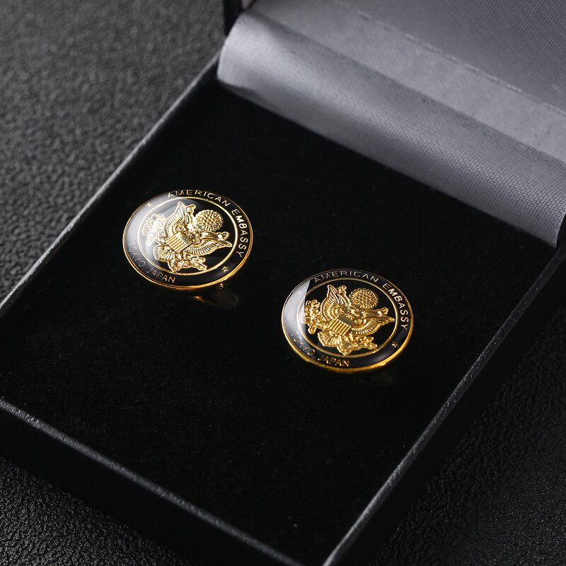 Cufflinks Manufacturer - Wholesale Gold Plated Epoxy Cufflinks