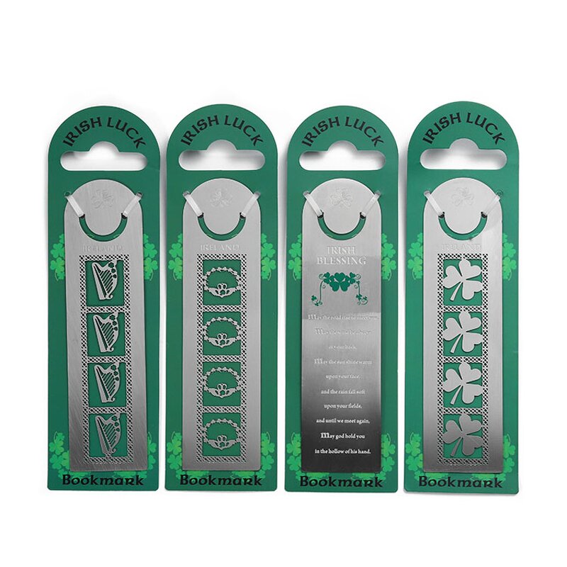 Bookmark Factory - Irish Luck Etching Silver Bookmark