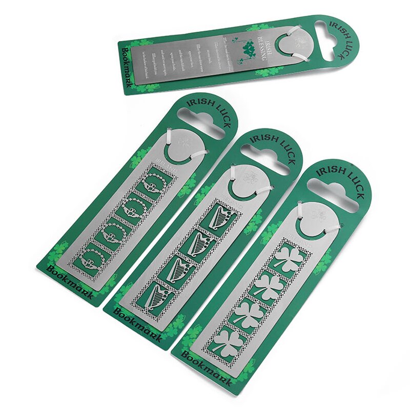 Bookmark Factory - Irish Luck Etching Silver Bookmark