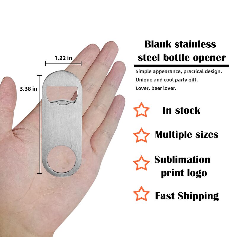 Bottle Opener Manufacturer - Custom Blank Stainless Steel Opener