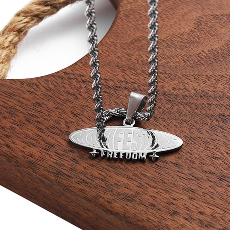 Necklace Manufacturer - Fashion Embossed Logo Name Necklace