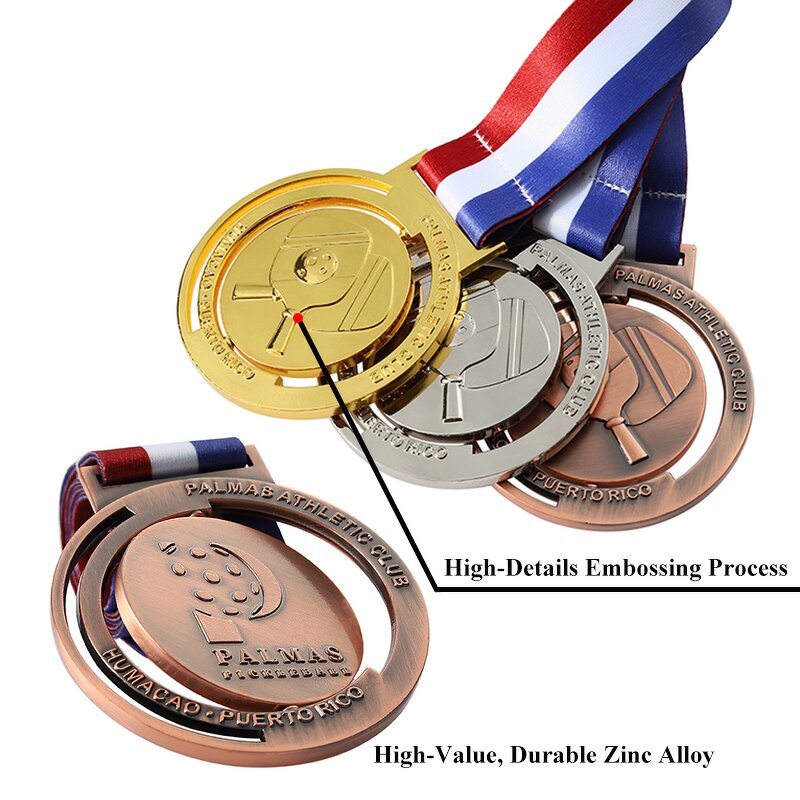 Sports Medal Factory - Free Sample Spinning Pickleball Medal