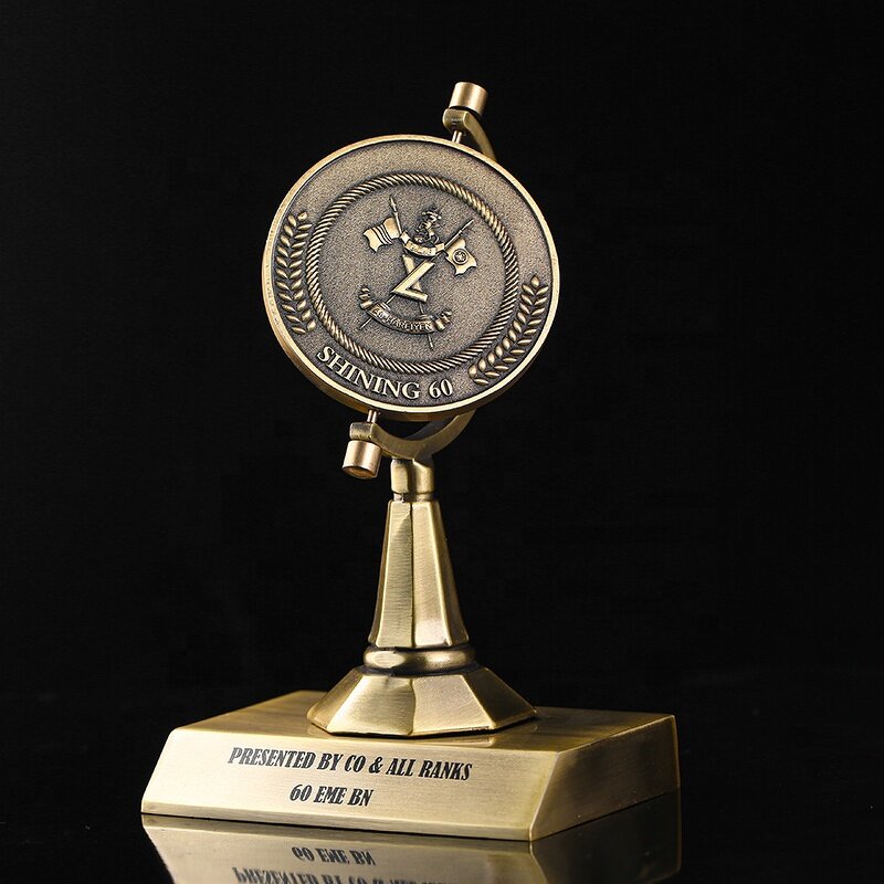 Trophy Manufacturer - New Design Antique Brass Rotate Trophy