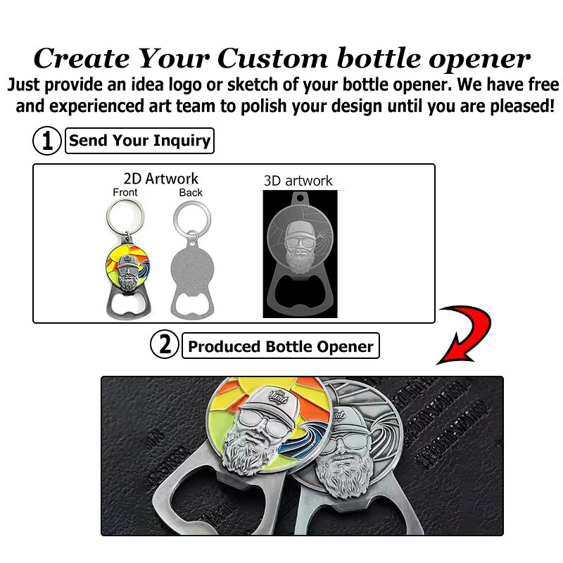 Bottle Opener Factory - Durable Embossed Vintage Opener Ring