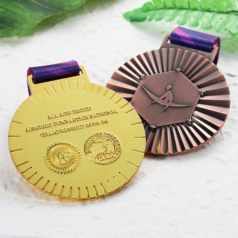 Sports Medal Manufacturer - Personalised Gold Silver Plated Medal
