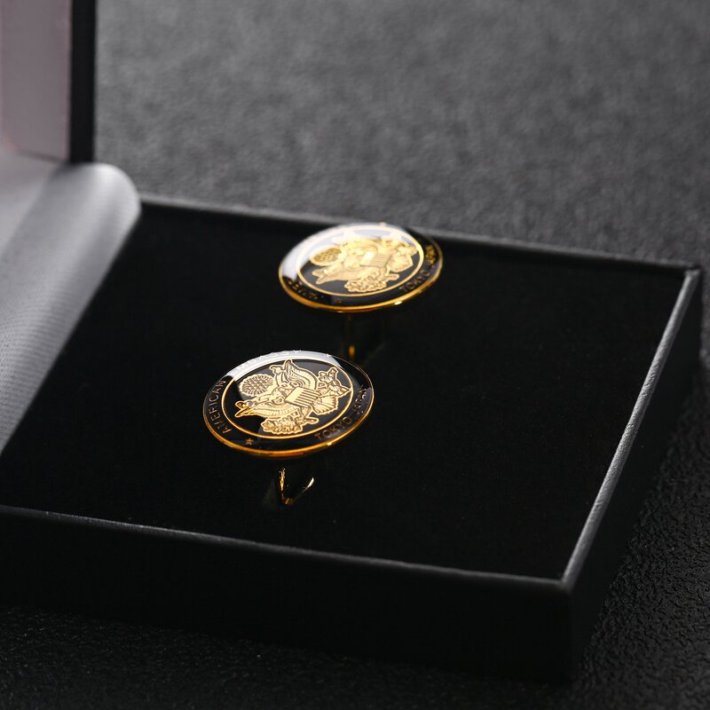 Cufflinks Manufacturer - Wholesale Gold Plated Epoxy Cufflinks