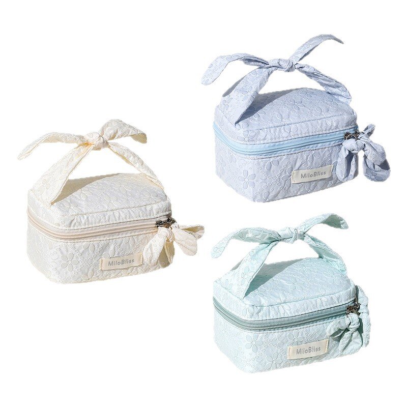 Cosmetic Bag Factory - High Fashion Portable Bow Pendant Larger Capacity