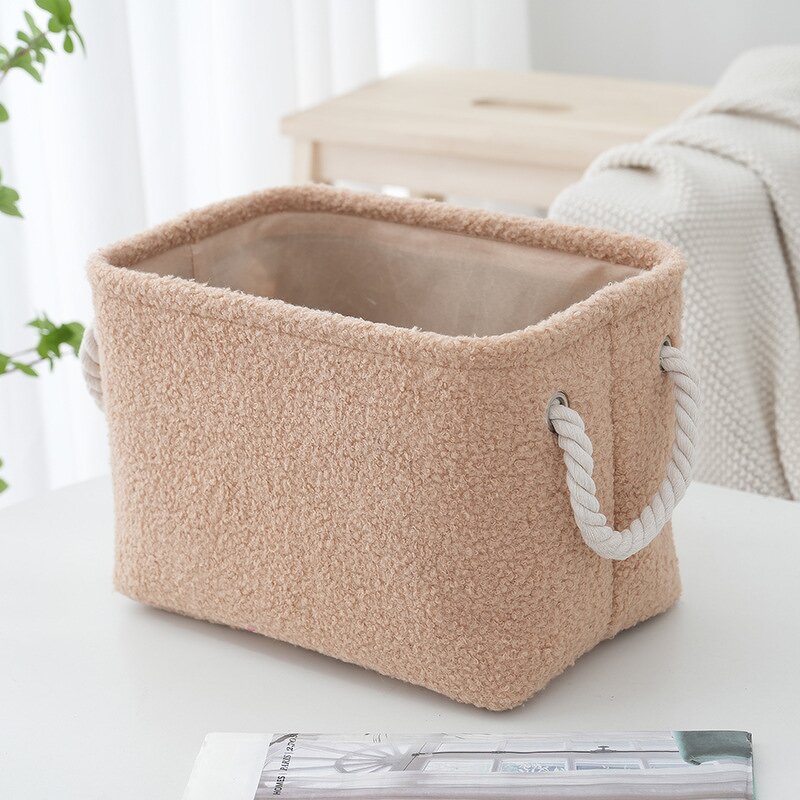 Plush Storage Basket Factory - Simple Teddy Portable Foldable Basket