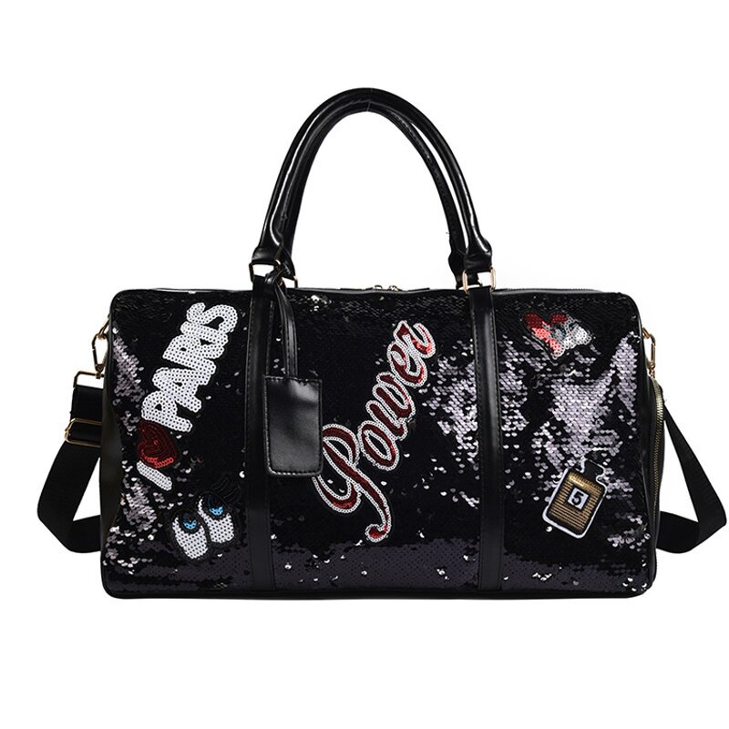 Duffel Bag Factory - Luxury Sequin Gym Yoga Sports Travel Bag