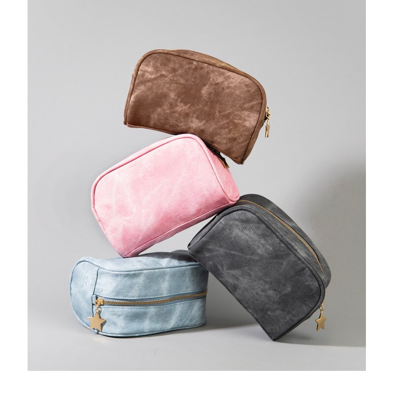 Toiletry Bag Factory - Large Capacity Double Layer PU Pattern Portable