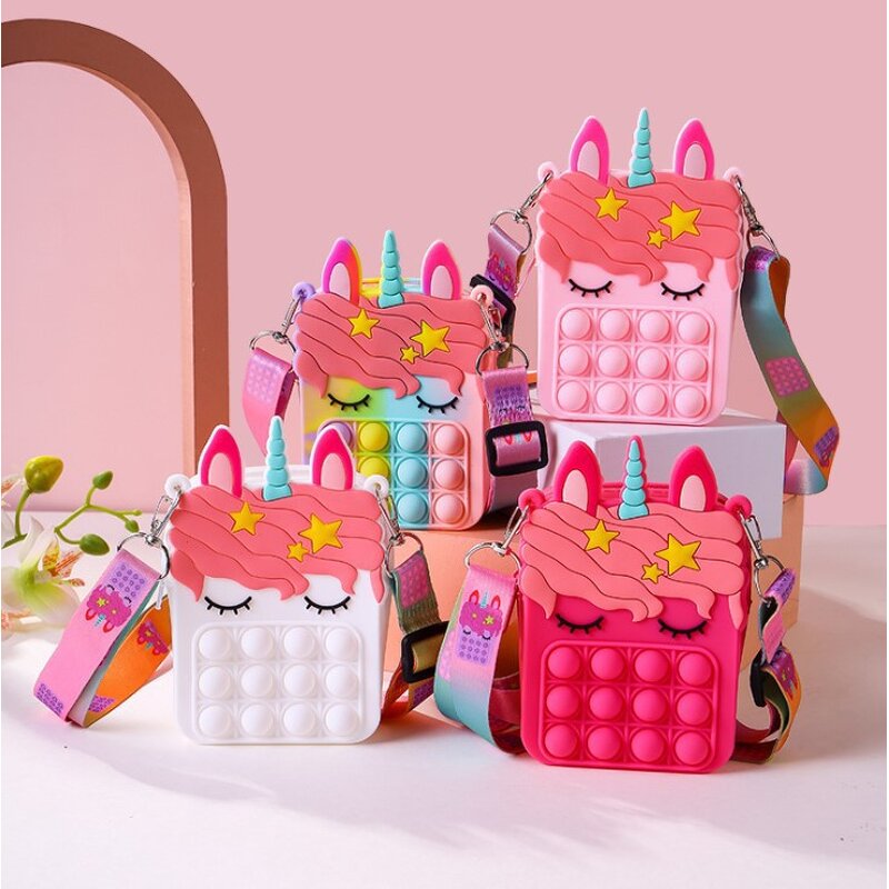 Crossbody Bags Factory - 2022 Fashion Silicone Unicorn Purse Bag Funny