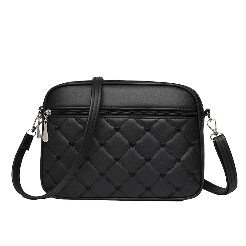 Crossbody Bag Factory - Lady Autumn Solid Vintage PU Leather Square