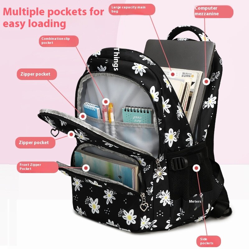 Backpack Set Factory - New Arrival Unisex Student Flower Printed Set