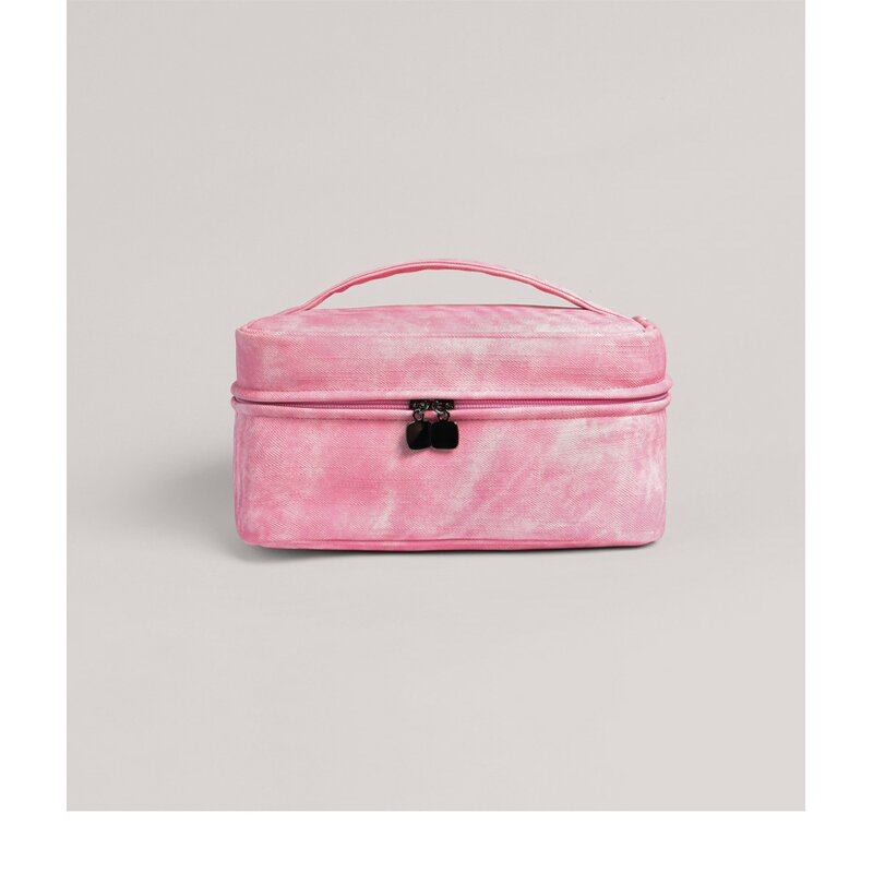 Toiletry Bag Factory - Large Capacity Double Layer PU Pattern Portable