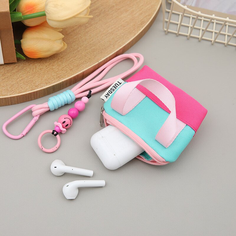 Earphone Storage Bag Factory - Cute Mini Handbag DIY Key Chain