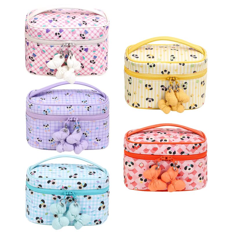Cosmetic Bag Factory - Large Capacity Cute Cartoon PU Waterproof Bow