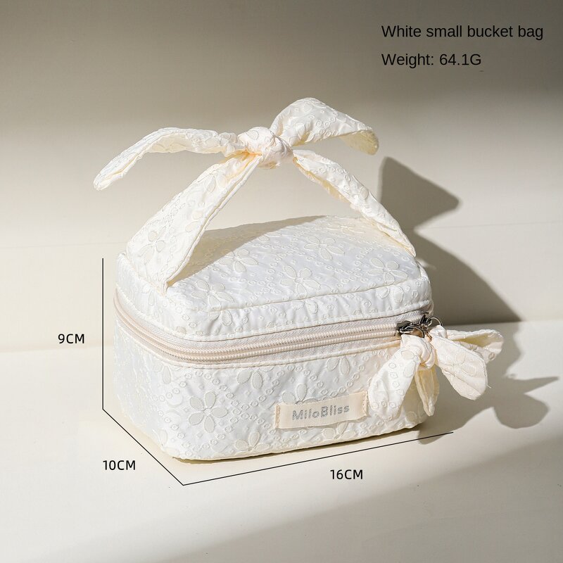 Cosmetic Bag Factory - High Fashion Portable Bow Pendant Larger Capacity