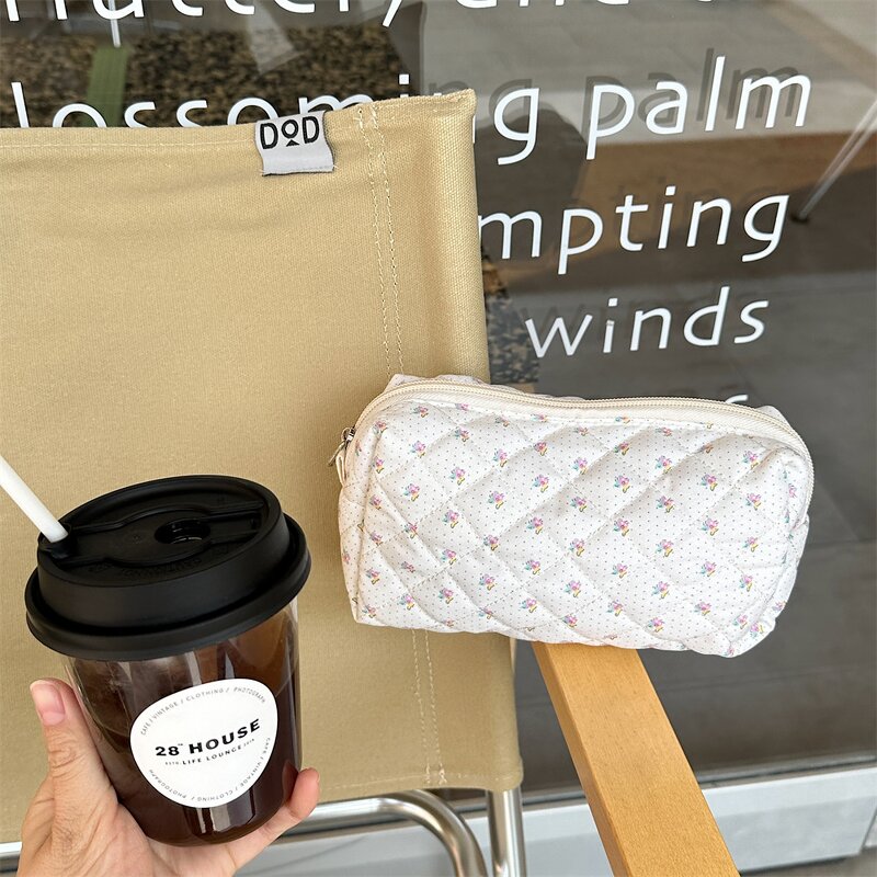 Cosmetic Bag Factory - Cute Cartoon Quilted Cotton Makeup Bag