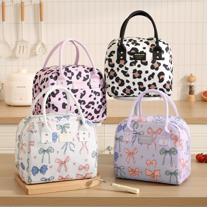 Lunch Bag Factory - Hot Sale Bow Print Thermal Insulation Large Capacity