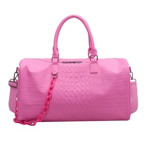 Duffel Bag Factory - Designer Waterproof Pink Weekend PU Travel Bag