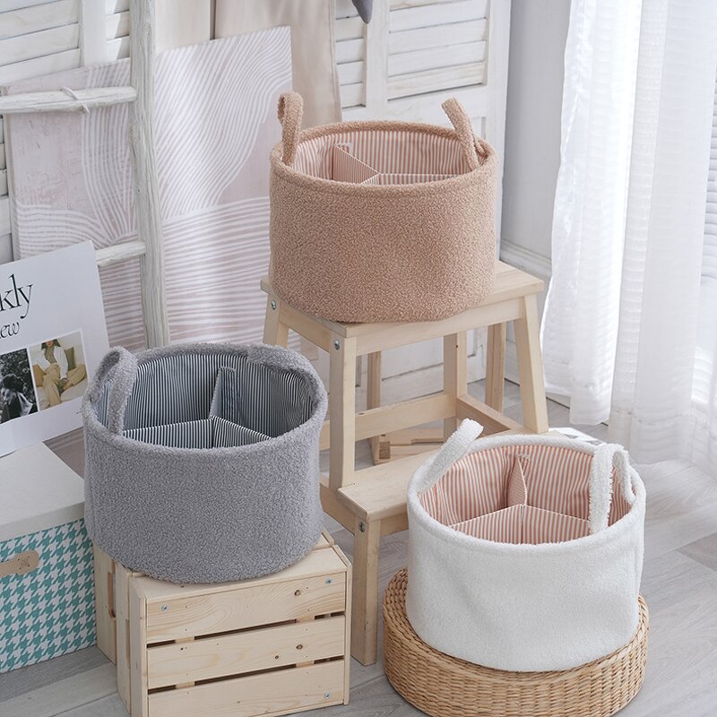 Storage Basket Factory - Simple Round with Handle Large Capacity