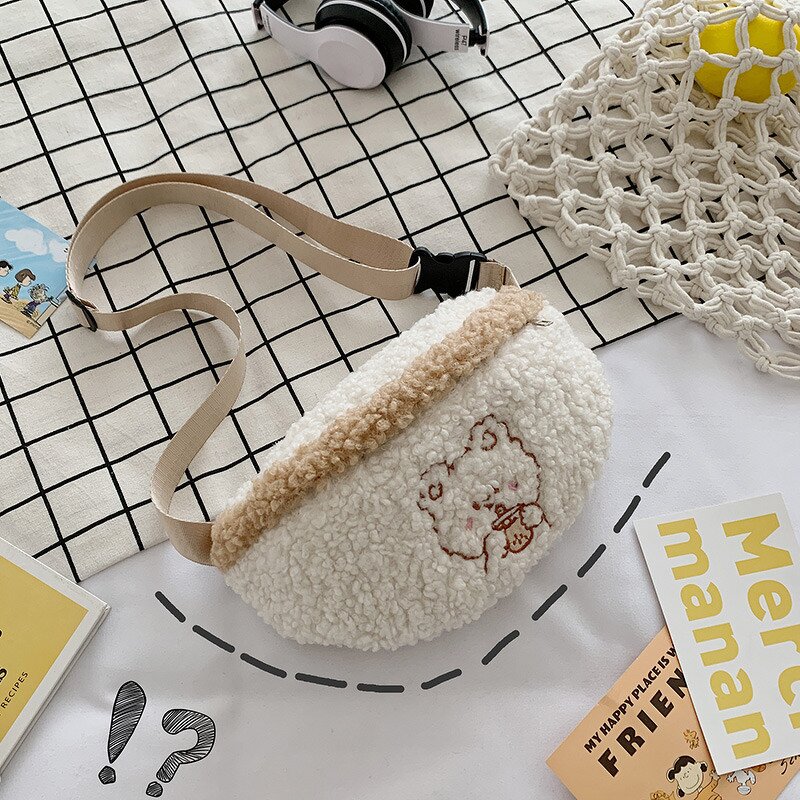 Waist Bag Factory - 2021 Fancy Plush Fur Fanny Body Pack for Women